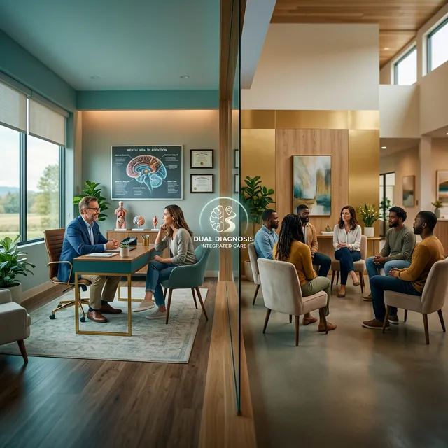 A therapeutic environment for dual diagnosis treatment addressing both addiction and mental health