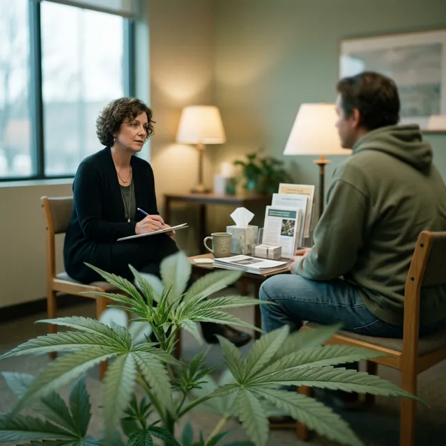 A serene natural setting representing marijuana addiction recovery and treatment support