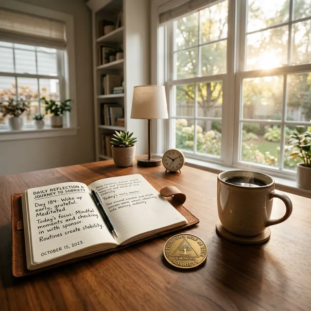 A person practicing mindfulness and healthy coping strategies for relapse prevention