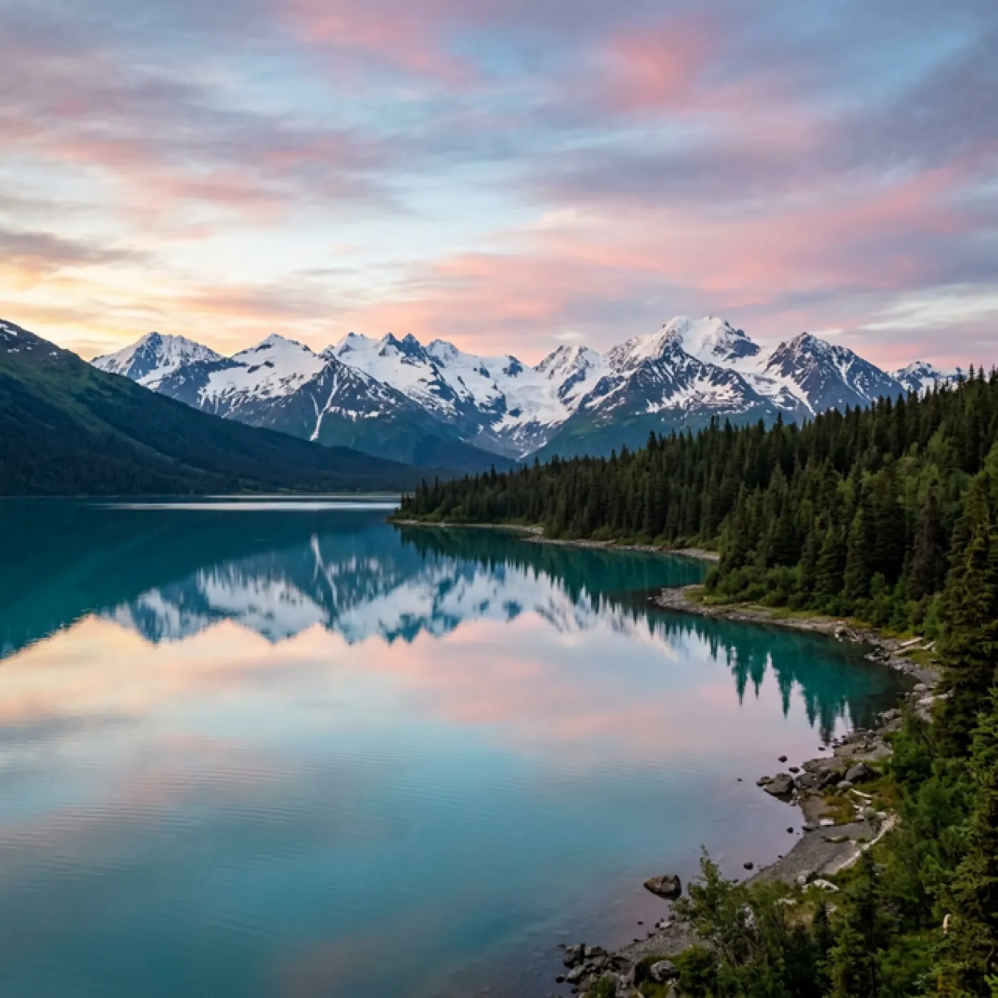 Scenic landscape representing Alaska