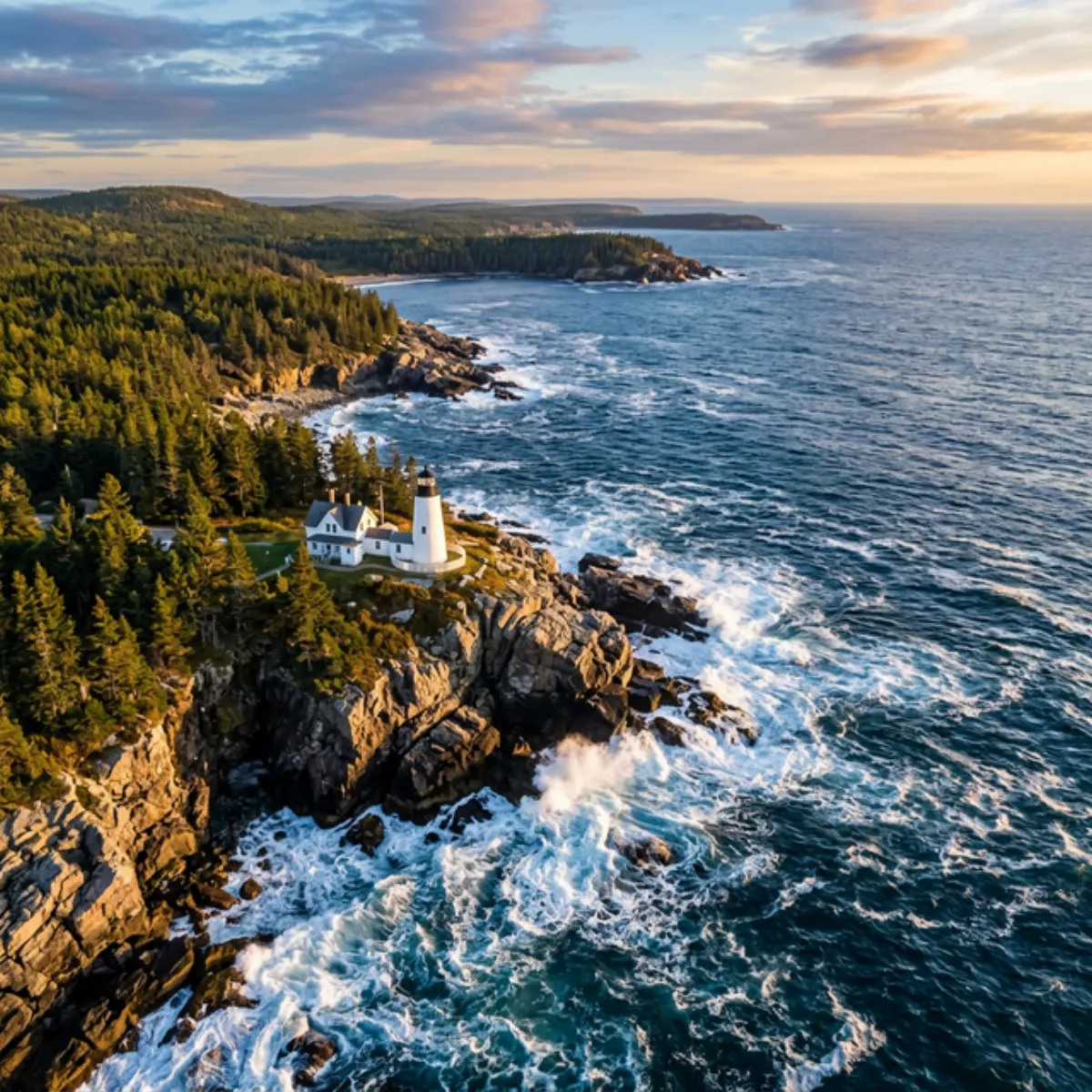 Scenic landscape representing Maine