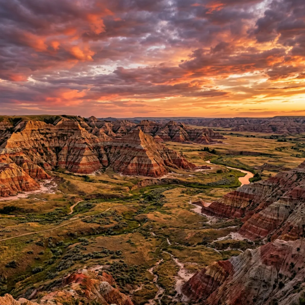 Scenic landscape representing North Dakota