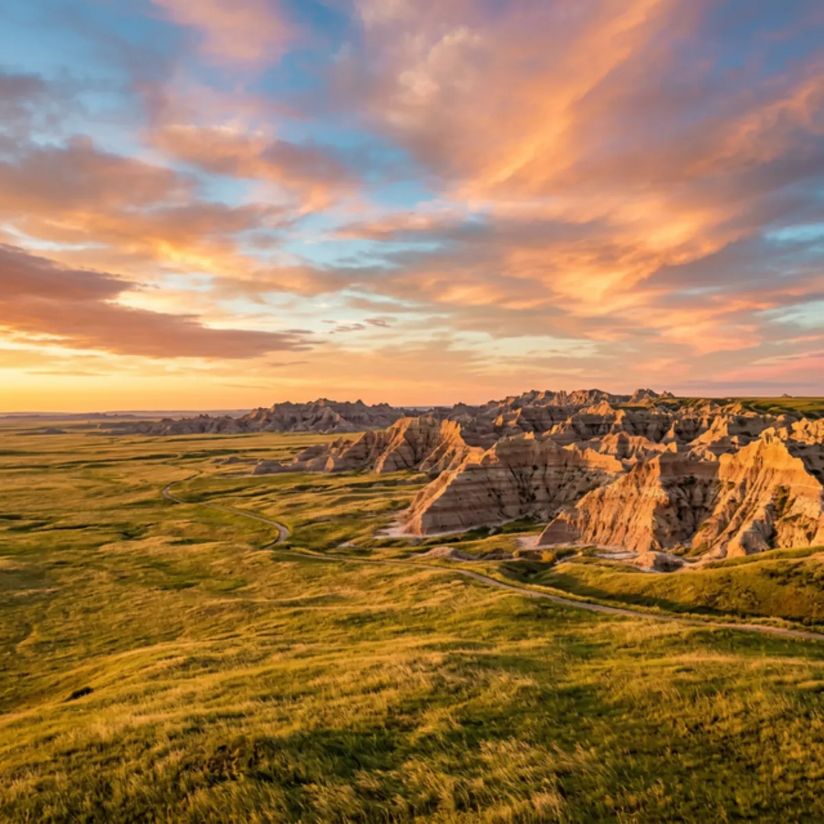 Scenic landscape representing South Dakota