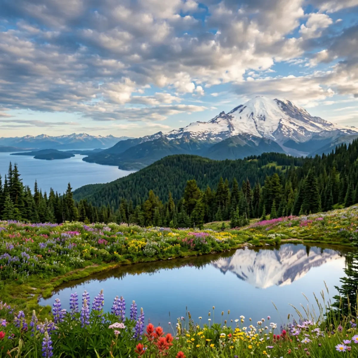 Scenic landscape representing Washington