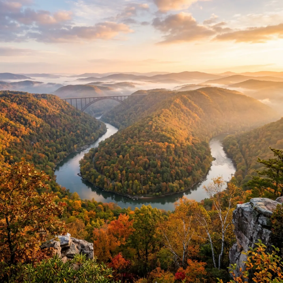 Scenic landscape representing West Virginia